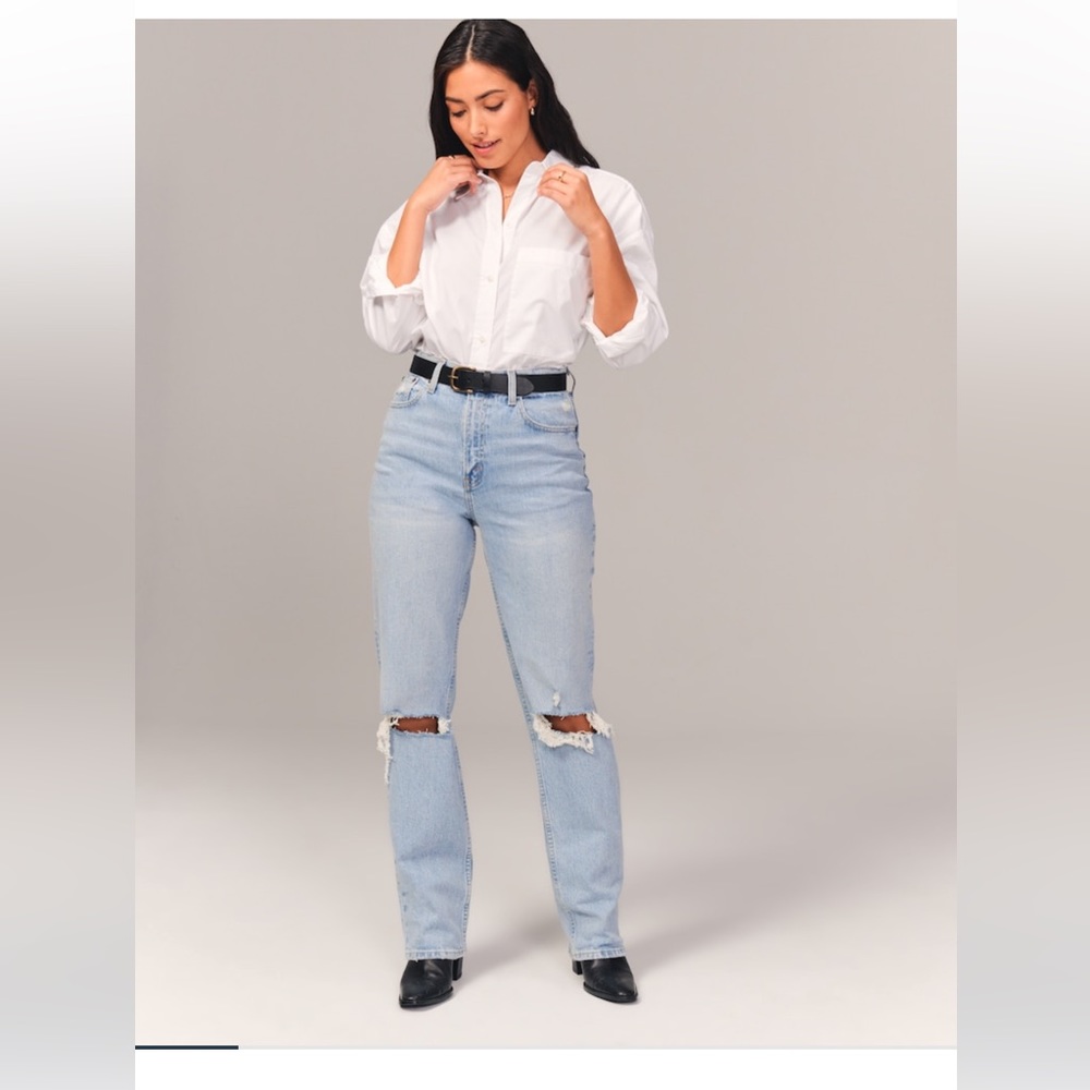 NWOT 90s ultra high rise straight jean